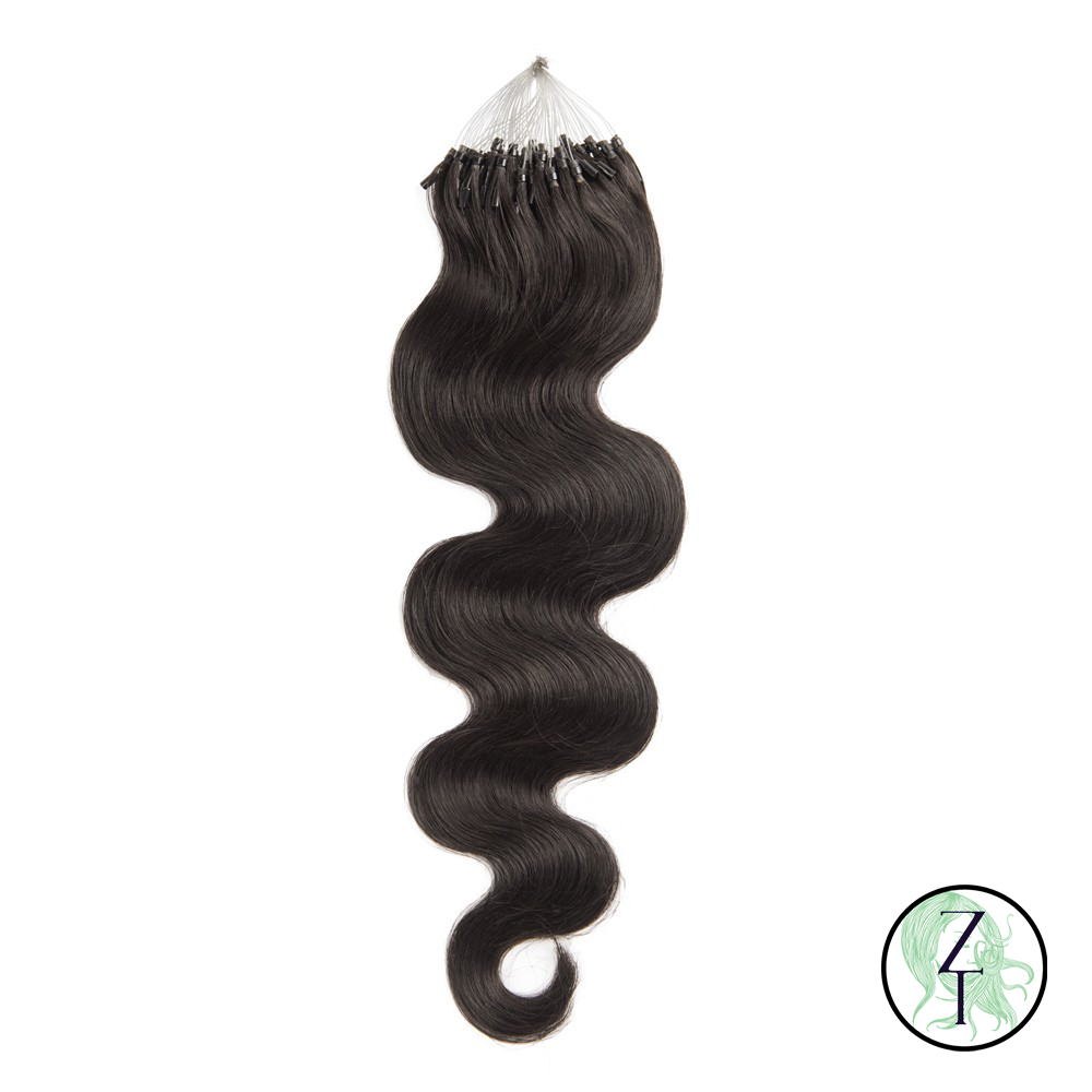 Microlink hair extensions made from 100% virgin hair for seamless no-glue installs