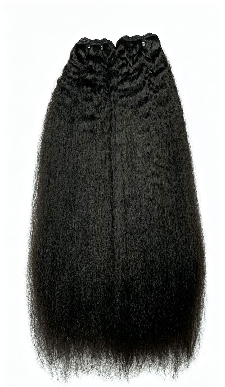 Raw Indian Kinky Straight Hair 3 Bundle Deal | 100% Raw Human Hair Bundles | Zodiac Tracks