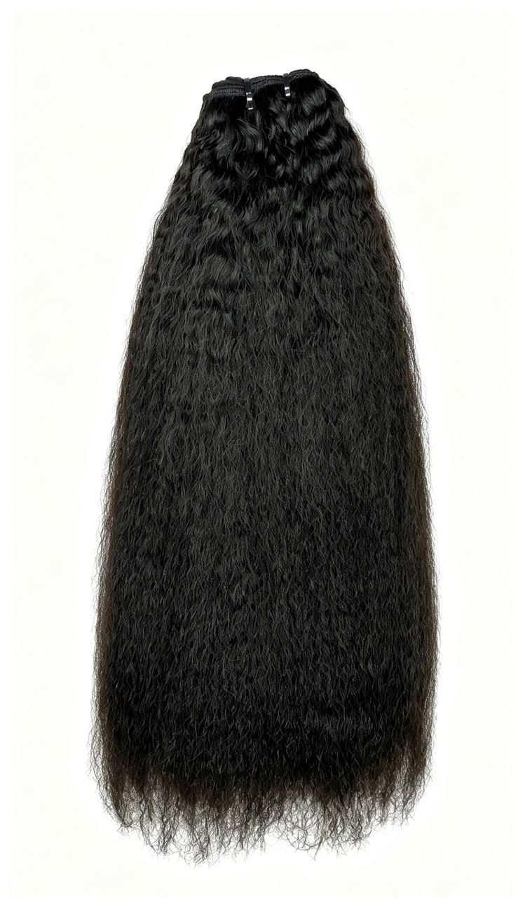 Raw Indian Kinky Straight Hair 1 Bundle Deal | 100% Raw Human Hair Bundles | Zodiac Tracks