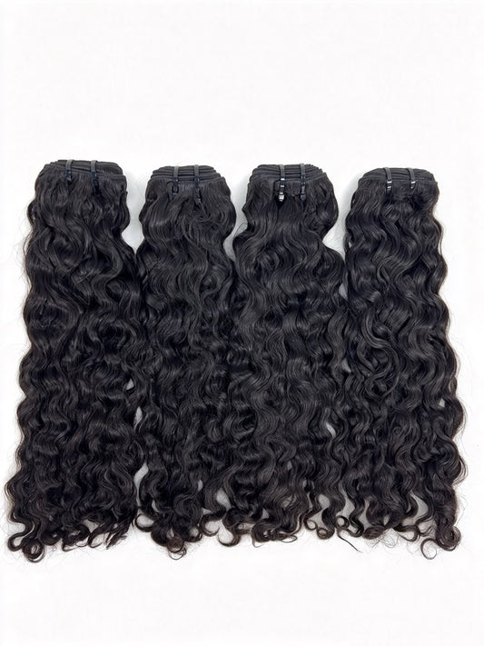 Cambodian Raw Wavy Hair 4 Bundle Deal | 100% Human Hair Extensions | Zodiac Tracks