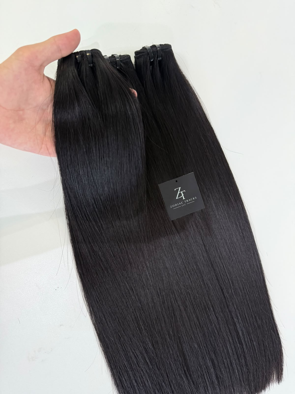 Raw Russian Bone Straight 3 Bundle Deal | 100% Raw Human Hair Bundles | Zodiac Tracks