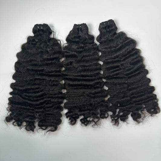 Raw Burmese Curly 3 Bundle Deal | 100% Raw Human Hair Bundles | Zodiac Tracks