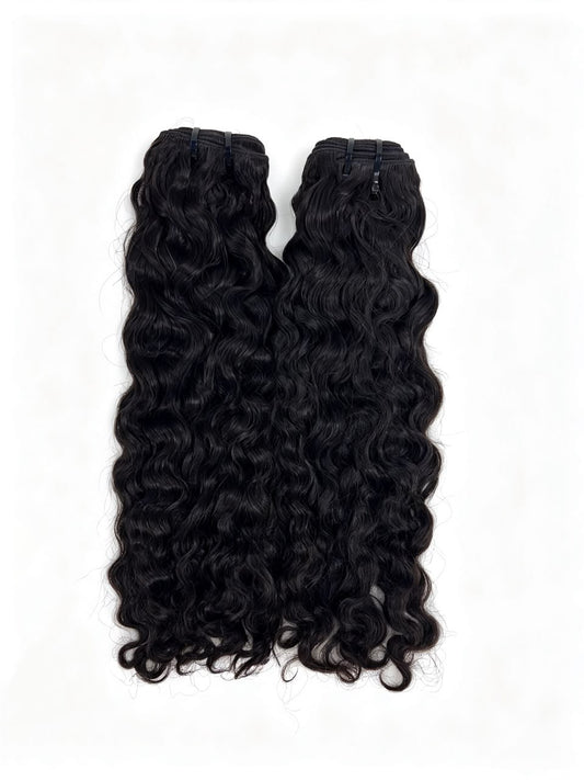 Cambodian Raw Wavy Hair 2 Bundle Deal | 100% Human Hair Extensions | Zodiac Tracks