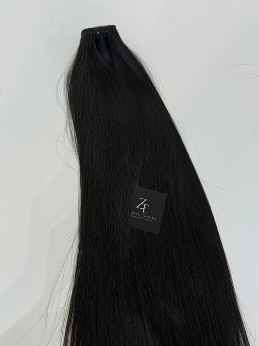 Raw Russian Bone Straight Single Bundle | 100% Raw Human Hair Extension | Zodiac Tracks