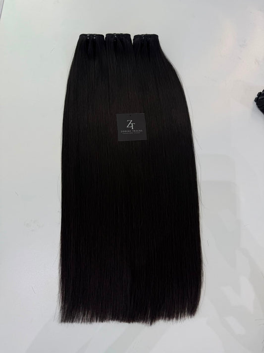 Raw Russian Bone Straight 3 Bundle Deal | 100% Raw Human Hair Bundles | Zodiac Tracks