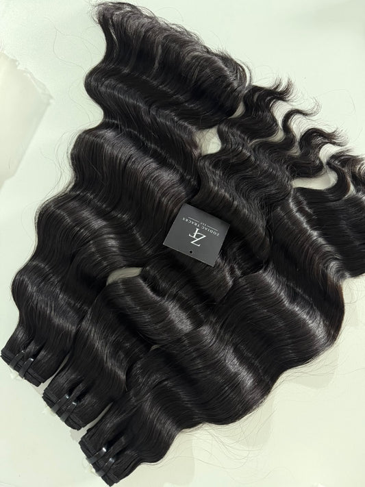 Raw Russian Natural Wave 3 Bundle Deal | 100% Raw Human Hair Bundles | Zodiac Tracks