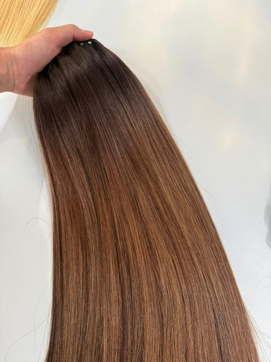 Chocolate Caramel Ombre Single Bundle | 100% Remy Human Hair Extension | Zodiac Tracks
