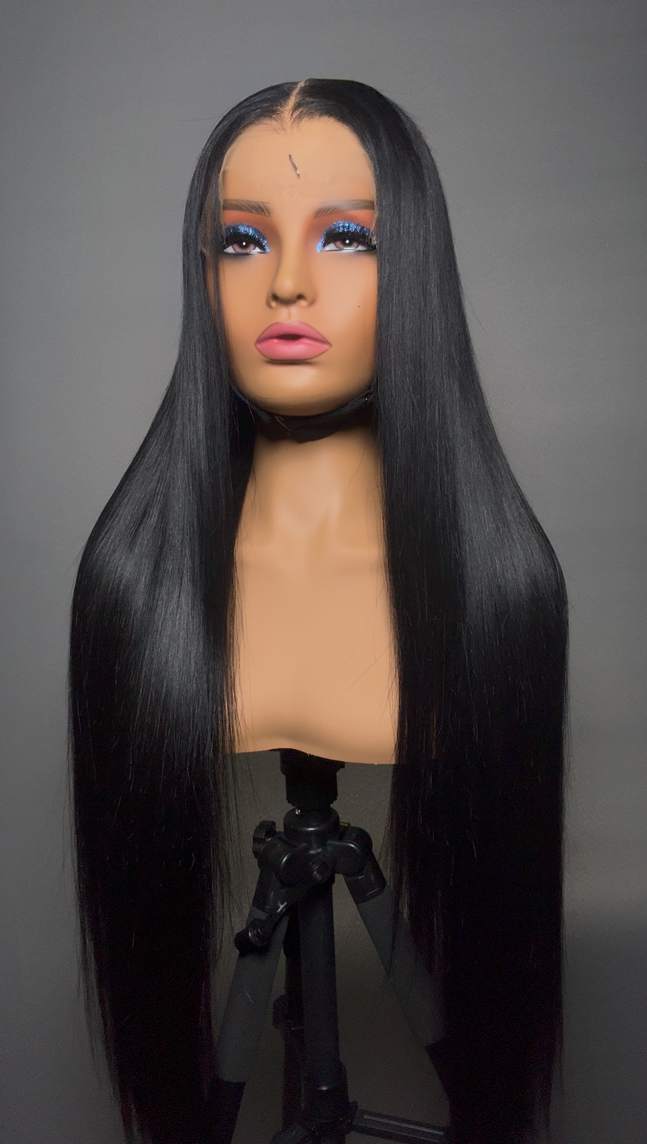 Tiffany | 26" 7x7 HD Raw Russian Straight HD Lace Wig | Jet Black | Zodiac Tracks