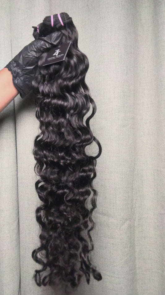 Cambodian Water Wave Hair Single Bundle | 100% Human Hair Extensions | Zodiac Tracks